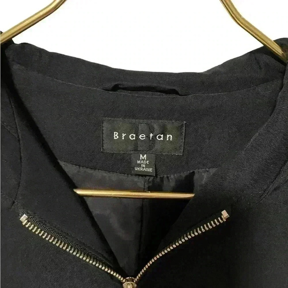 Braetan Black Jacket Size Medium With Hood Spring - Picture 3 of 4